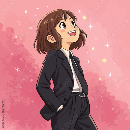woman, fashion, beauty, business, vector, people, cartoon, black, hair, businesswoman, lady, person vector illustration 