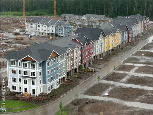 Aerial view of a suburban h...