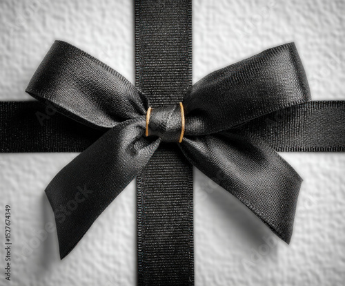 black ribbon isolated