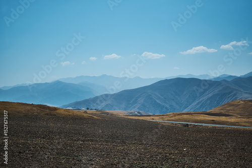 a desert and mountains among Armenia photo