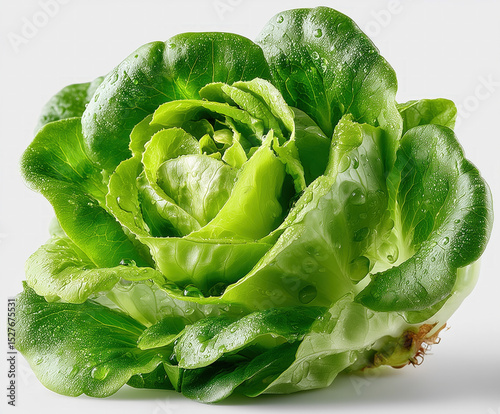 green lettuce isolated