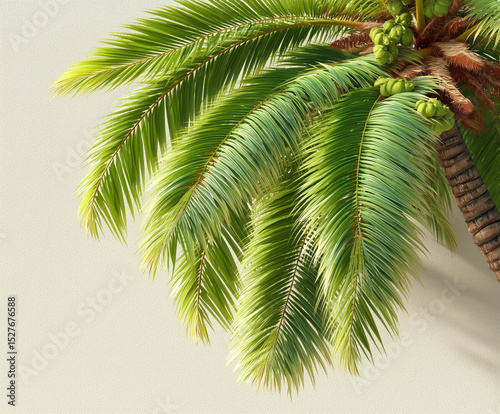 palm leaves isolated