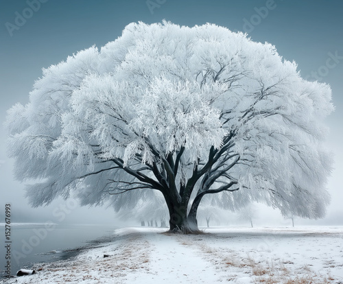 snow tree isolated