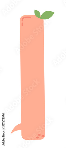 Peach speech bubble in pink and green, Blank speech bubble balloon square shape, Doodle fruit text box bubble, pastel color, think, speak, banner, flat design vector illustration