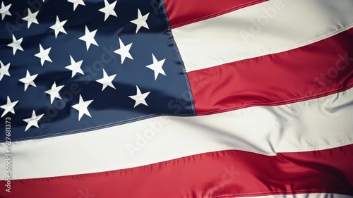 Elegant Curly USA Flag – Symbol of Freedom and Pride