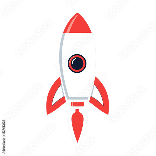 A cartoon rocket icon, isolated on a transparent background. PNG file.