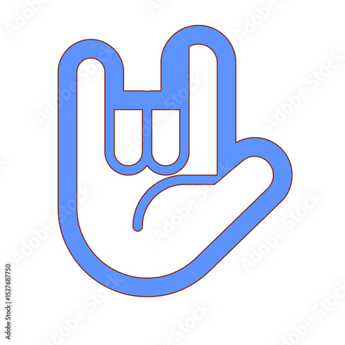 Rock On Hand Gesture Icon: A Bold Symbol of Music and Rebellion