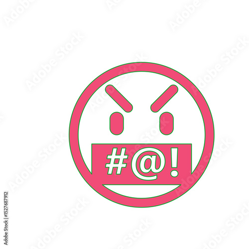 Angry Emoji with Censored Mouth