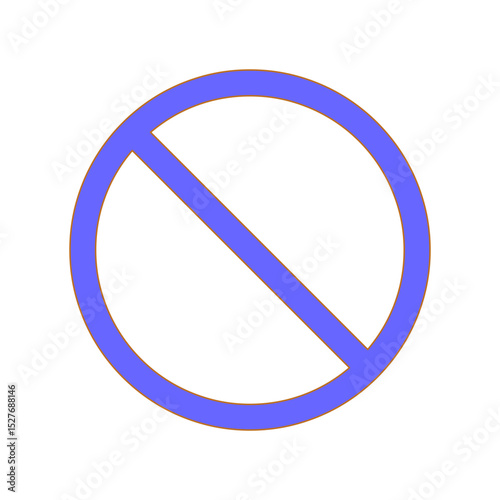Prohibition Symbol: A Simple Graphic Representing Restriction or Denial