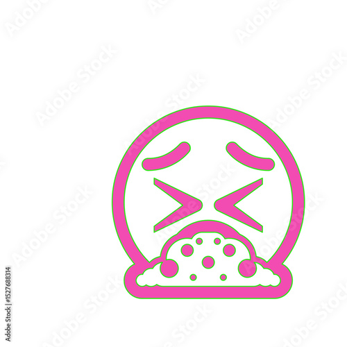 Nauseated Emoji Vomiting Cookies: A Graphic Representation of Disgust