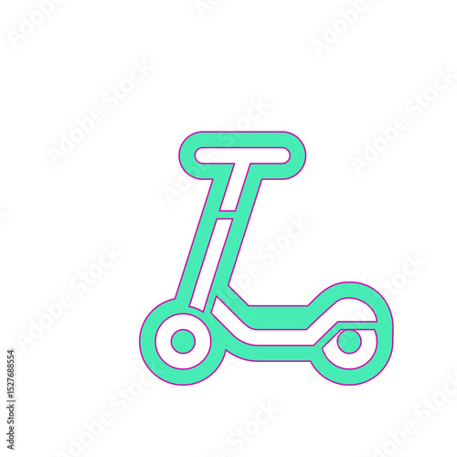 Scooter Icon: A Bold Graphic Representation of a Modern Kick Scooter