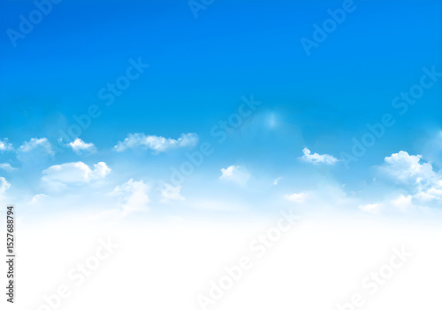 Blue sky with clouds background, Blue sky and white clouds in png.  transparent background of blue sky