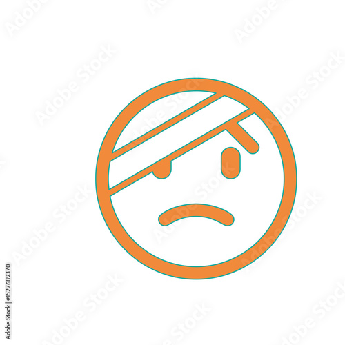 Sad Injured Face Emoji