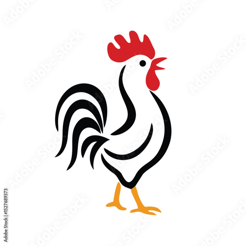 colorful rooster hen chicken fowl animal