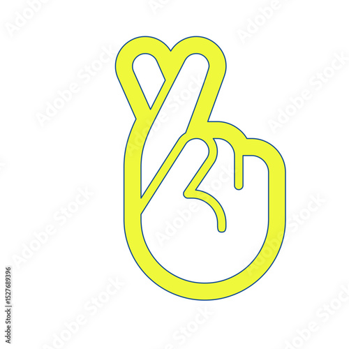 Fingers Crossed Icon: A Symbol of Hope  Luck  and Wishing