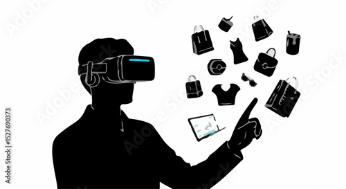 E commerce and Online Business Silhouette Illustrations Online Shopping Digital Marketing Remote Work Dropshipping Logistics Startup Pitching and More Concepts illustrations