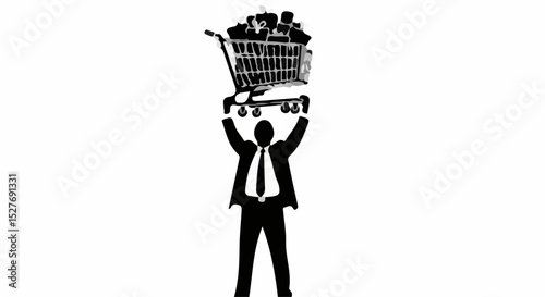 E commerce and Online Business Silhouettes Online Shopping Digital Marketing Remote Work Dropshipping Logistics Mobile Payments Startup Pitching Social Commerce and Order Fulfillment