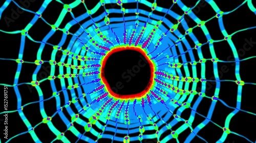 Endlessly moving colorful tunnel with chaotic geometry and neon bright visual effects.
4UHD. H264. Alpha channel add.