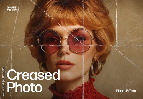 Old Creased Photo Effect Template