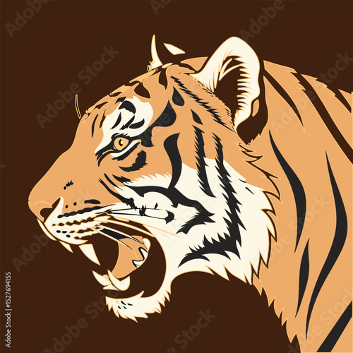 Fierce Tiger Digital Drawing