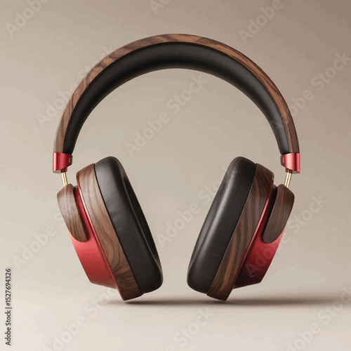 Luxurious headphones elevated in a palace of sound, Vector Design on Music Technology and Audio Enjoyment. 