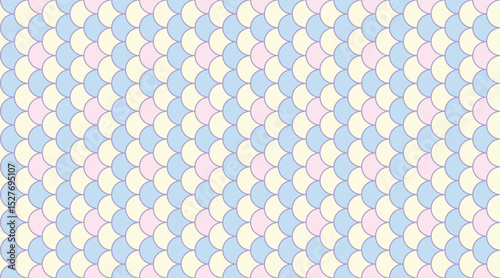 Pastelcolored fish scale pattern, perfect for backgrounds, textiles, or website design.  This seamless, repeating design offers a soft, dreamy aesthetic with a subtle texture.