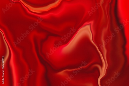 Vibrant red abstract design swirling with fluid motion and depth