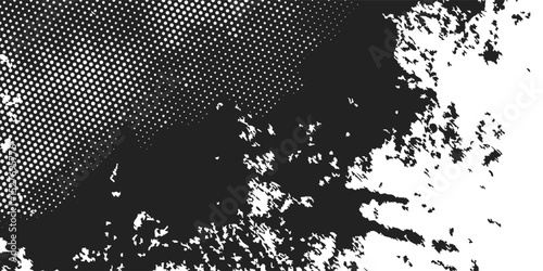 Black and white grunge. Distress overlay texture. Abstract surface dust and rough dirty wall background concept. Worn, torn, weathered effect. modern arts grunge