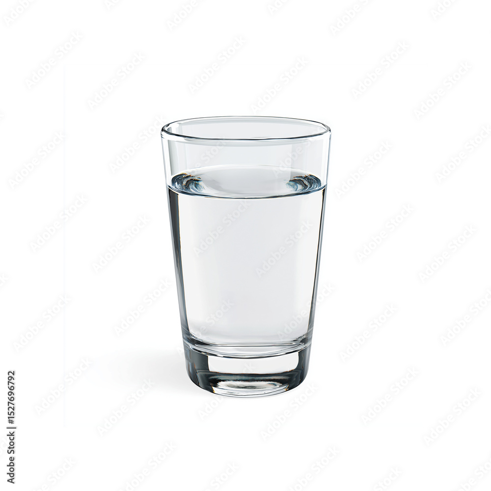 custom made wallpaper toronto digitalA glass of water isolated on a transparent background, in a simple style.