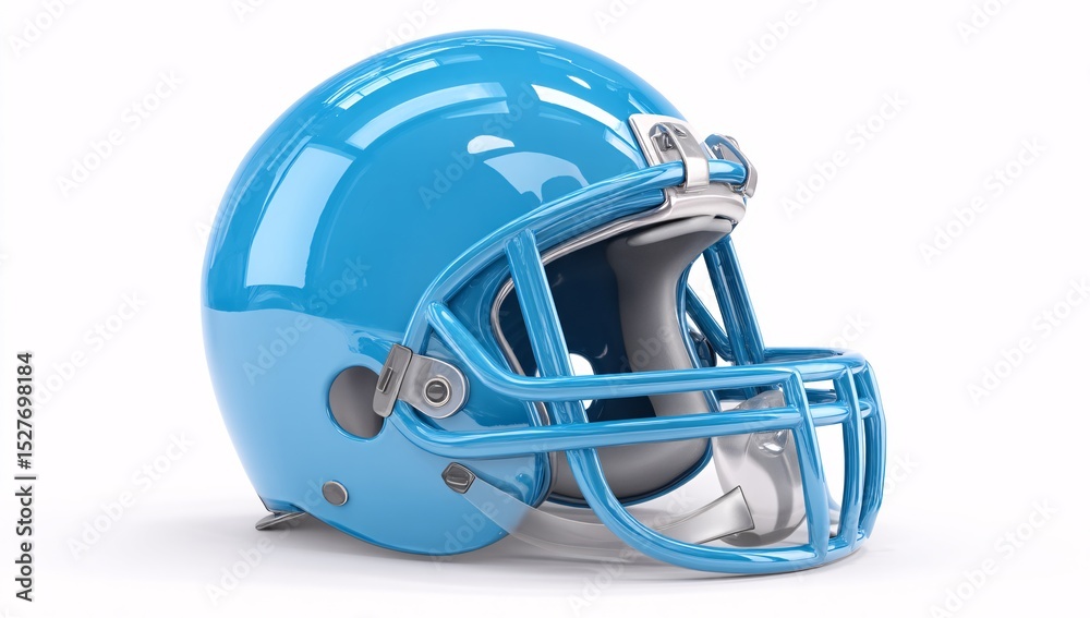 Fototapeta premium 3D model of a football helmet, displayed on a clean white surface.