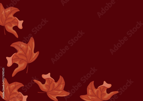 poster with a maple leaf in the colors of the Canadian flag on a red background, for Canada Day or autumn design