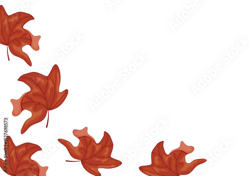 poster with maple leaf in Canadian flag colors without background, for Canada Day or autumn design