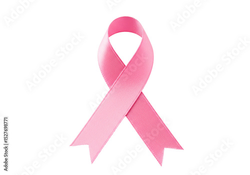 Isolated Pink Ribbon Breast Cancer Awareness Symbol