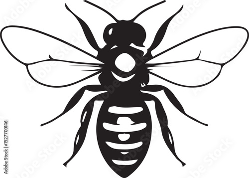 Vintage Black and White Ink Drawing of Flying Honey Bees in Motion – Hand-Drawn Engraving Style Insect Illustration with Detailed Wings and Striped Bodies, vector art illustration.