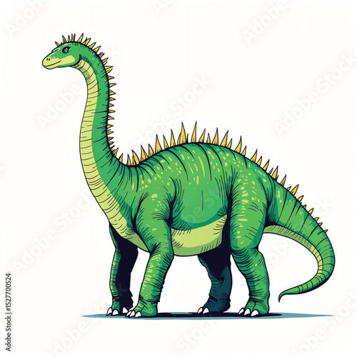 Brontosaurus dinosaur vector illustration isolated