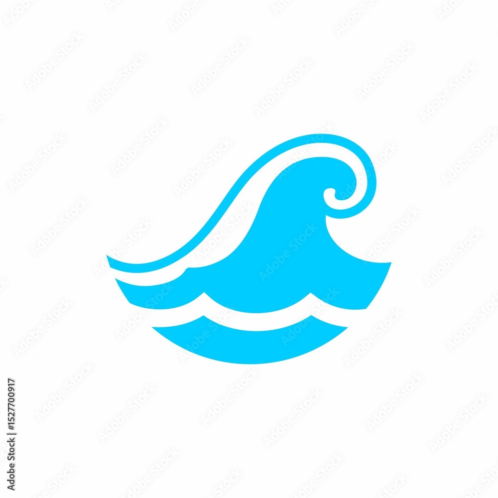 Obraz premium logo design Water wave icon vector
