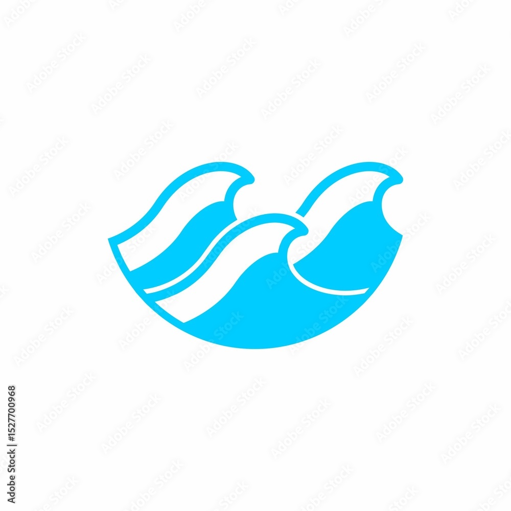 Obraz premium logo design Water wave icon vector