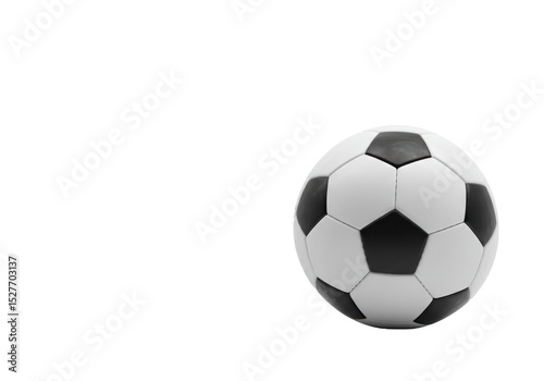 Isolated Soccer Ball Classic Black and White Pattern