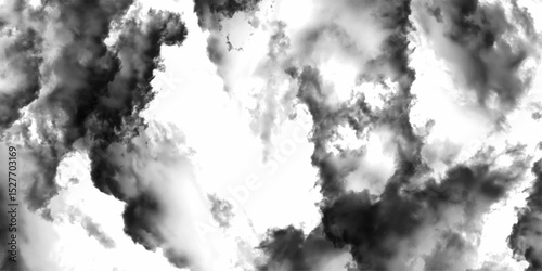 Luxury smoke on black background. White Cloud Isolated on Black Background.  Fog or smoke isolated transparent special effect. Vector illustration.Beautiful cirrus clouds on white sky on a sunny day.
