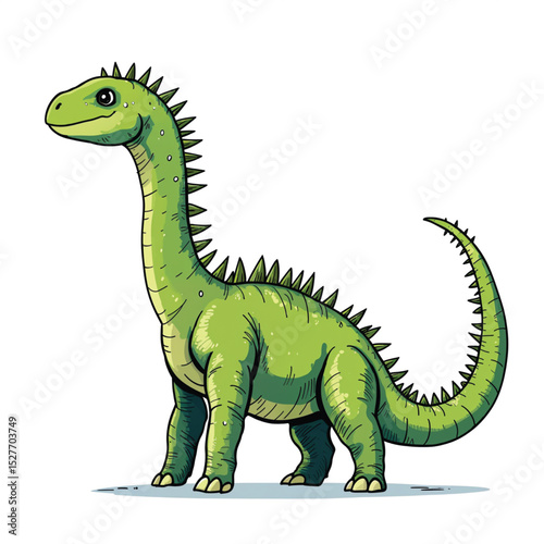 Brontosaurus dinosaur vector illustration isolated
