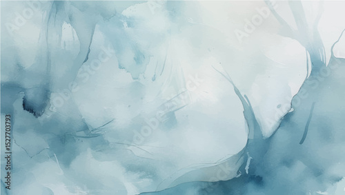 Bright blue ice texture evokes a cloudy sky, a vintage nature pattern with a grunge design