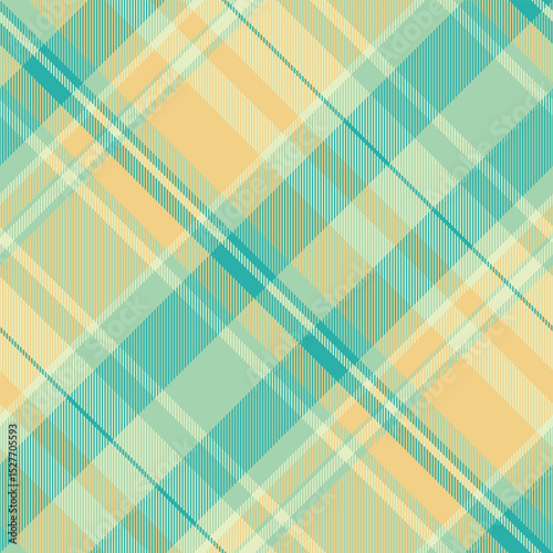 Elegant pastel plaid pattern in teal, beige, and cream.  Perfect for textile design, fashion, or website backgrounds.