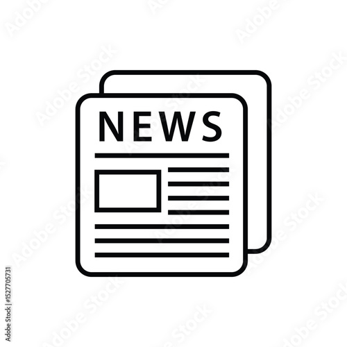 News Feed Line Icon