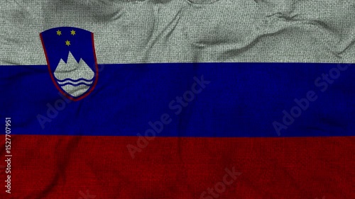 Slovenia flag animation seamless loop. 4k