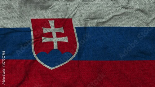 Slovakia flag animation seamless loop. 4k