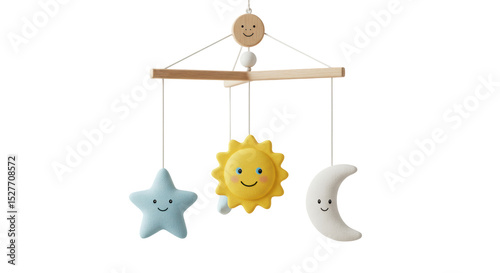Fotografía Isolated Baby Mobile with Sun, Moon and Star