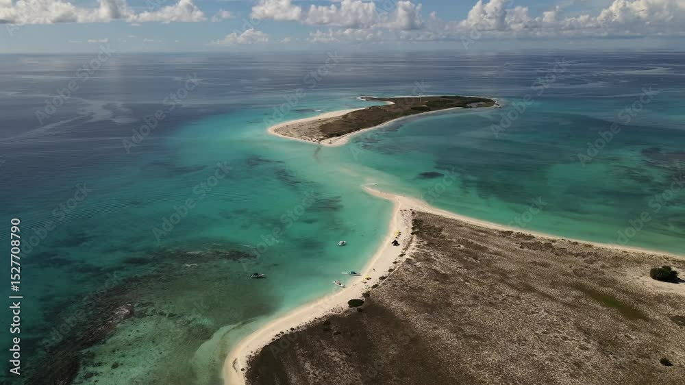 Video taken with a stabilized drone atCAYO DE AGUA, Los Roques, Venezuela