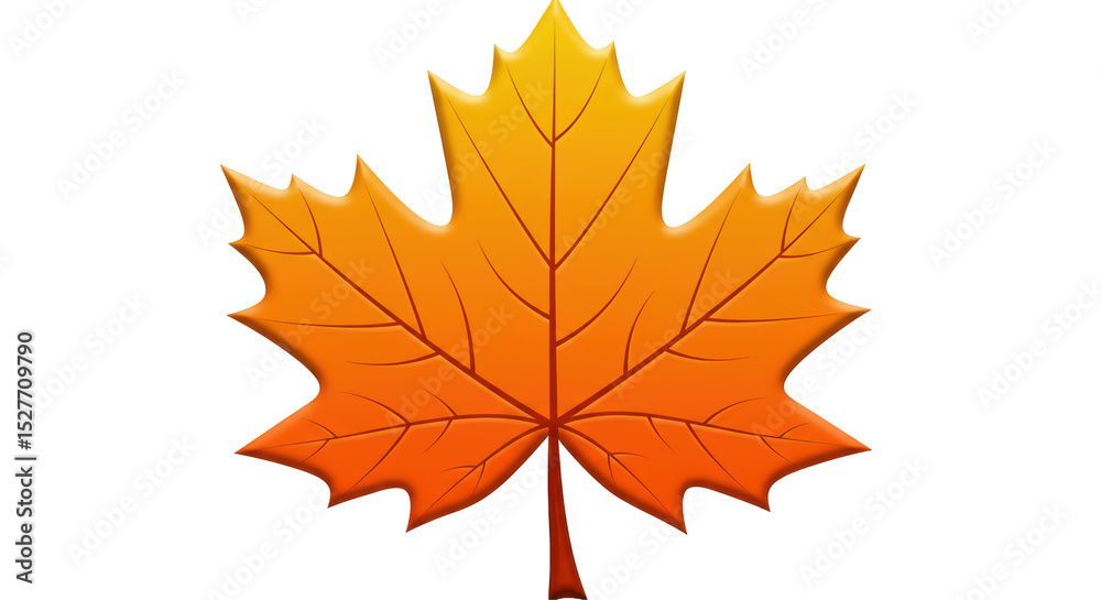 Obraz premium Isolated autumn maple leaf