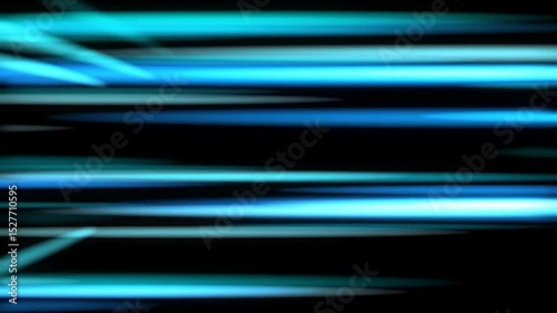 Abstract Light Streaks Flowing Fast Over Black Background