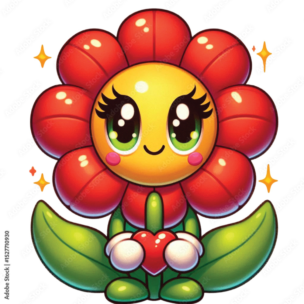Fototapeta premium Funny sunflower cartoon for baby t-shirt vector design